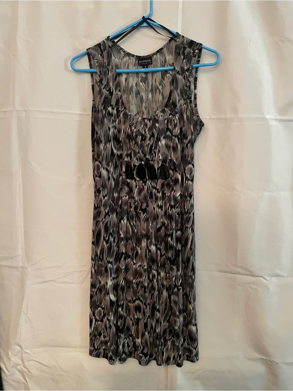 Enfocus Studio Black and Gray Printed Dress 8